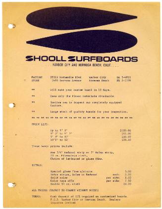 Shooll Surfboards Advertisement