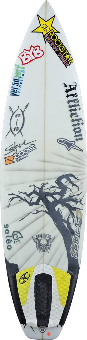 Thruster Board White with Decals and Anti-slip Material