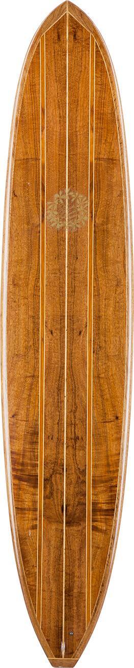 Wood veneer epoxy surfboard
