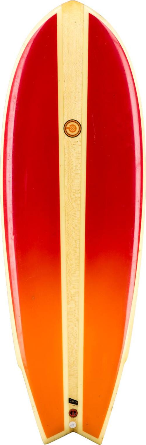 Drug smuggling surfboard. Typical shortboard shape of the times (guessing mid-to-late1970s).