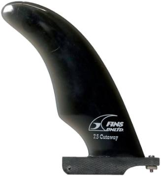 Fins Unltd. 7.5 Cutaway Surfboard Fin With Case