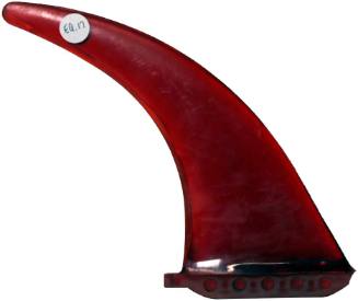 Red Translucent Surfboard Fin