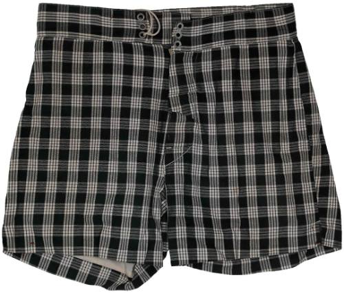 Hang Ten Black Palaka Print Surf Trunks