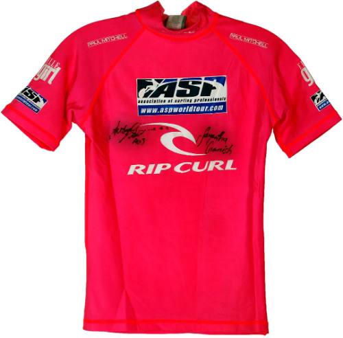 Rip Curl Contest Jersey/Rash Guard Signed- ASP Women's World Tour, Pink